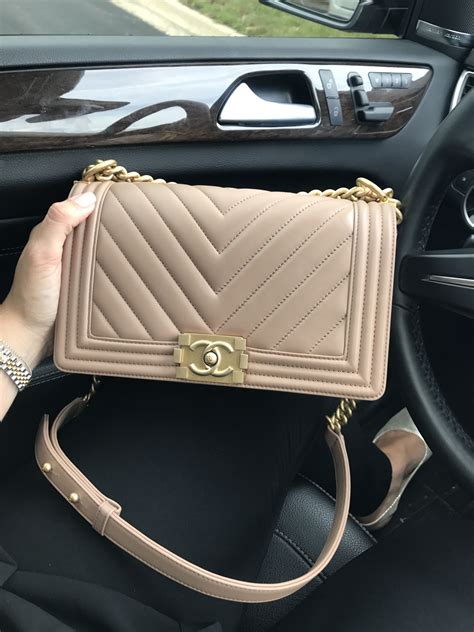 chanel le boy chevron beige|Chanel black boyfriend bag.